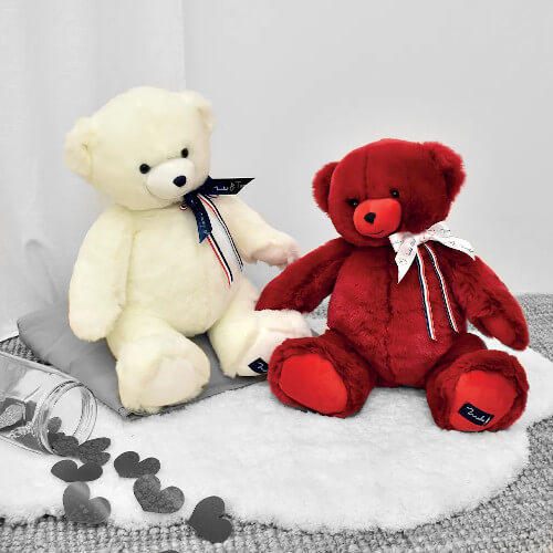 dos peluches oso bebé de la marca mailou tradición