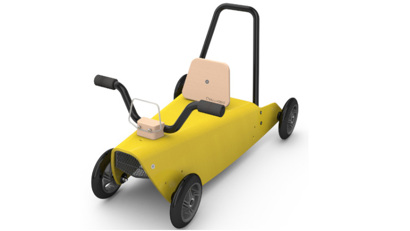 quad correpasillos de madera - amarillo