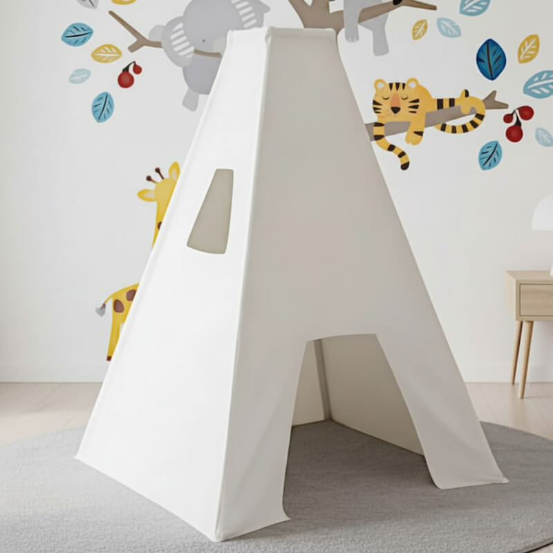 une tente tipi 4 cotés de chou du volant - blanche
