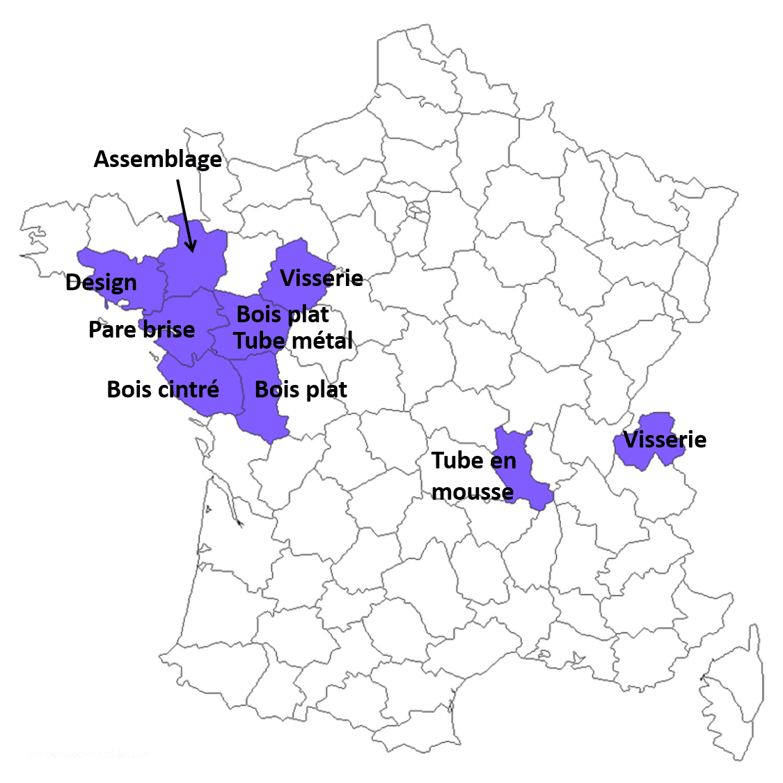 cartes de france des sous traitants