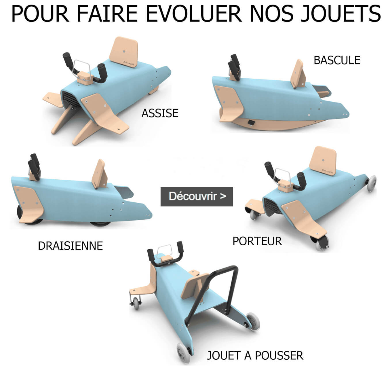 Pièces détachées pour bascules porteurs draisiennes made in France